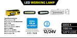 lamp LED töövalgusti 1300LM 120 kraadi 6000K 12/24V