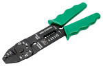 Crimping pliers 220mm 0,75-6,0mm2 green handles, cut nails M2,6-M5,0