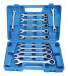 Ring Open End Wrench Ratchet 12pc 8-19MM