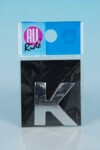 with adhesive K- letter, chrome