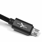 USB cable/converter, input: USB, output: microUSB, black, 2m (silicon)