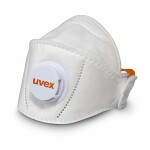 hengityssuojain Uvex silv-Air Premium 5210+ FFP2, taitettava, venttiilillä, isommille kasvoille