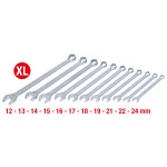 Ring Open End Wrench set XL, 11 pc, 12-24mm