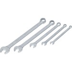 Ring Open End Wrench set, especially long, 5 pc, 8-19mm