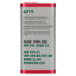 Täissünteetiline mootoriõli 5W-30 5L AUDI/VW/SKODA API SN/ACEA C3/MB 229.51/VW 504.00/507.00
