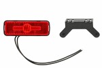 Światło obrysowe L/P, kształt: prostokątny, czerwony, LED, wys. 36mm; szer. 103mm; pituus 18mm, podwieszana/powierzchniowa, długość przewodu 240, z wieszakiem, 12/24V (IP6K9K)