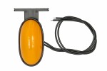 Światło obrysowe L/P, kształt: owalny, pomarańczowy, LED, wys. 75mm; szer. 39,5mm; gł. 31mm, podwieszana, długość przewodu 380, z wieszakiem, 12/24V (rodzaj: neon, IP6K9K)