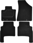 floor mats Veluurid, 4pc, front part/rear, set., paint black, suitable for: KIA SORENTO II 11.09-12.15, Off-road / SUV, 5 places