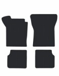 Velūra salona paklājiņi, 4gab., priekšā/aizmugurē, komplektā, krāsa melna, piemērots: mazda demio 08.98-07.03, universāls
