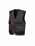 Vest, size: L, material: cotton / polyester fibre, material grammage: 260g/m², colour: grey/orange