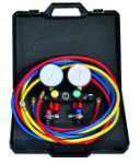 1234yf refrigerant gauge kit (gauge, 3 hoses 1.80 m, hp and lp quick connectors)