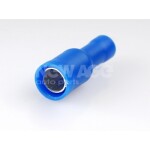 round Socket Plug, 5 mm, blue isolation, 10 pc