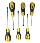 screwdrivers rubber handle 6 pc