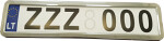 number plate frame chromed