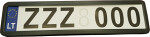 number plate frame black matt