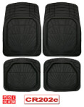 floor mat rubber Universal black  4pc./ /POL-rubber/