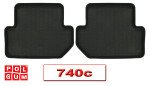 floor mat rubber Universal rear black / ./ / 2pc/ /POL-GUM/