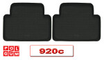 floor mat rubber Universal rear black 2pc/