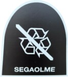 Sticker to the container "segaolme" grey 20x20 cm jnk