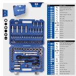 Socket wrenches set, 94 pc, 1/4", 1/2"