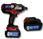 with battery impact wrench 3", 1768NM, , 2 batteries 4.0AH, SZYBKA charger, 3 long adapters, durable case, PCAS-009