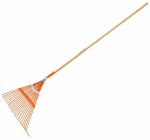 Leaf rake with 22 steel tines and woden shaft, 122cm Truper®