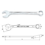 TOPTUL Ring Open End Wrench 1/4" - Hi-Performance