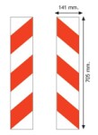 A wide load sign 141x705, set left+right (Sticker)