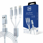 USB-cable 3in1 [1,5 m] white