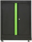 darbnīcas darba vietas modulis zemais skapis ar durvīm. melns/zaļš utt