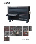 tool trolley/box with equipment, number of tools 1045 pcs, number of equipped drawers 13, insert tray type: foam (sfs), series next/s15, colour graphite/grey (number of all drawers: 13)