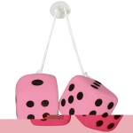 For hanging soft dices, pink
