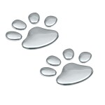 chromed Chromed logo bear footstep