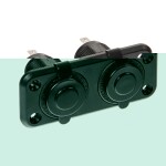 Waterproof plug 2 input 12/24v,2*10A
