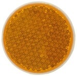 reflector round with adhesive 6cm yellow