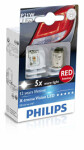 лампа 12V/24V PHILIPS LED P21W BA15s красный 2шт 12898RX2