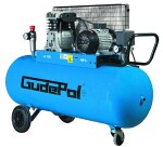 GUDEPOL reciprocating piston compressor GD 28-150-350; tank 150l, productivity 350l/min, max. pressure 10bar, Power 2,2kW, Input 400V