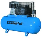 GUDEPOL kolbkompressor GD 59-270-650; mahuti 270l, tootlikkus 653l/min, max. rõhk 10bar, võimsus 4,0kW,toide 400V, statsionaarne