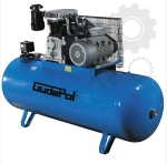 GUDEPOL kolbkompressor GD 60-500-830; mahuti 500l, tootlikkus 830l/min, max. rõhk 10bar, võimsus 5,5kW, toide 400V, statsionaarne