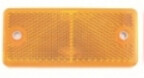 dob34a-z keltainen heijastin 90x40mm ruuvit + tarra