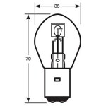 Car bulb 24V 45/50W socket BA20d