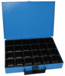 sortimenta kaste ar 24 spraugām, metāls, zils