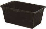 Kvadrātveida konteiners, melns plastmasas 65l