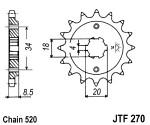мотоцикла для цепи цепное колесо передний JT 14 количество зубов