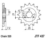 мотоцикла для цепи цепное колесо передний JT 14 количество зубов