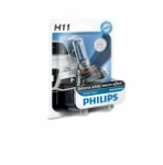 Esitule pirn 12V H11 55w  PGJ19-2  Philips WhiteVision +60% 12362WHVB1 1tk.