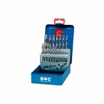 HSS-G drill bits set 19- pc 1,0 - 10,0 x 0,5 mm DIN 338-G BC metal case