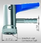 Pumpmunstycke 8mm standard för ventilöppning (slang från sidan) 170115