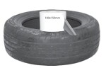 tyre stickers , white, 100X150/ 500pc. roll (TYRE plus)