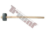 massive- hammer 5000g with square ends, long wooden handle triumf